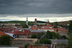 A panoramic view of a small town in the north of Slovakia