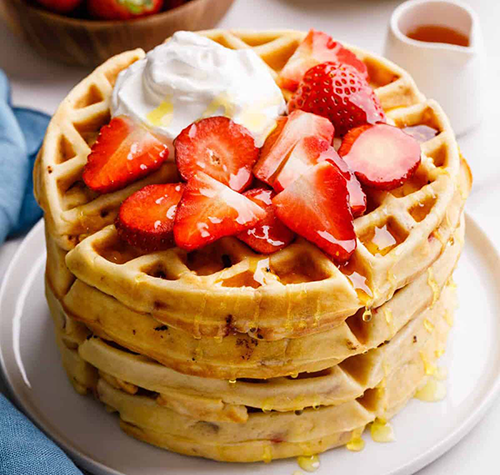 Sweet Strawberry Waffles
