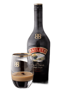 Baileys goes well with stracciatella ice cream dish