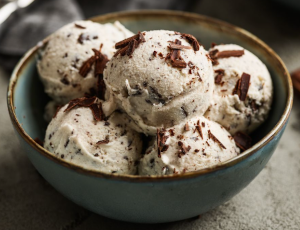 Stracciatella Ice Cream Dish
