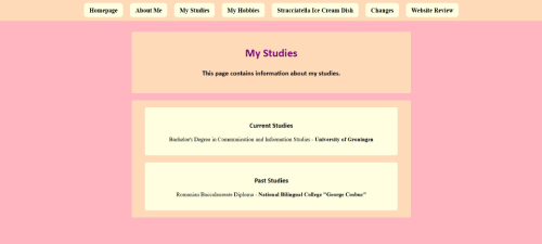 An example of the page showcasing the clear and scan-able design.