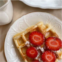 sweet strawberry waffles logo