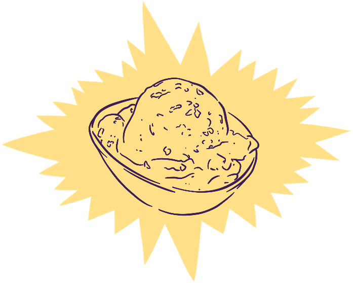 Illustration of a Stracciatella ice cream dish